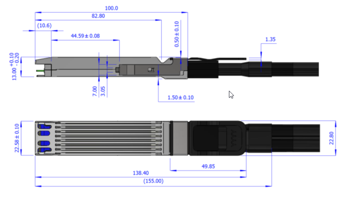 Specifications | MCP7Y00-Nxxx 800Gbps Twin-port 2x400G OSFP to