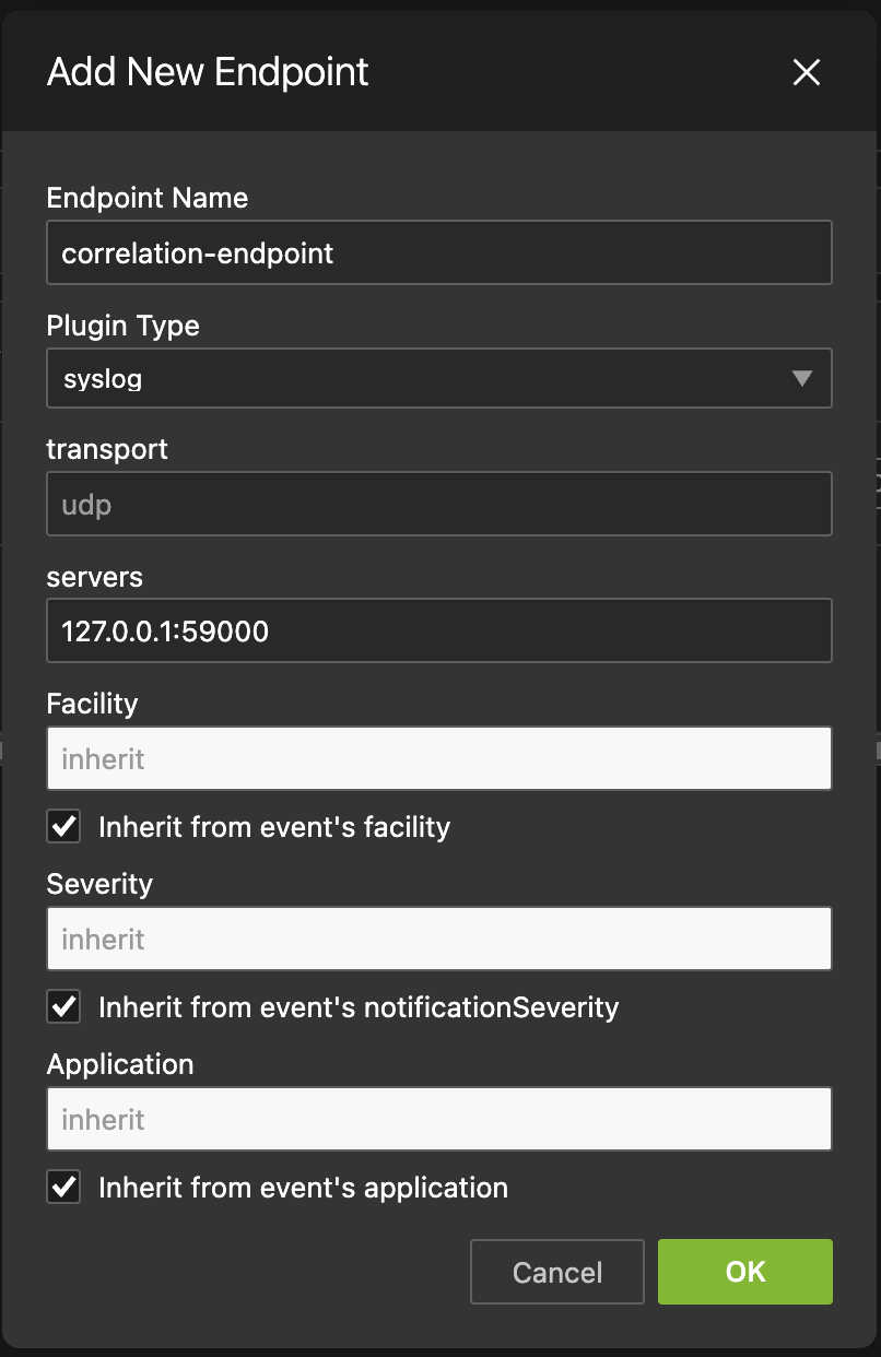 New endpoint workflow with populated fields