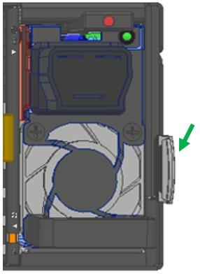 rear panel indicating pull-out tab placement