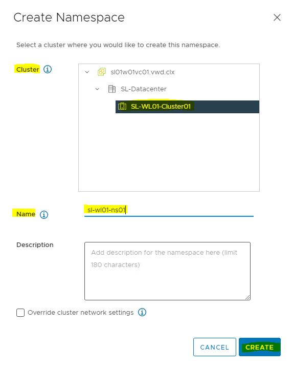 Create new namespace 03.PNG